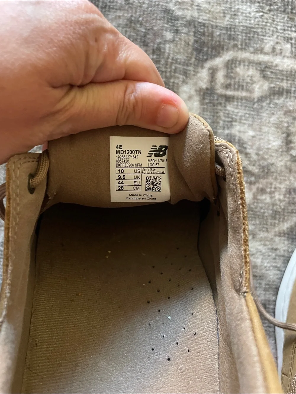 New Balance Men's Tan Leather Boat Shoes